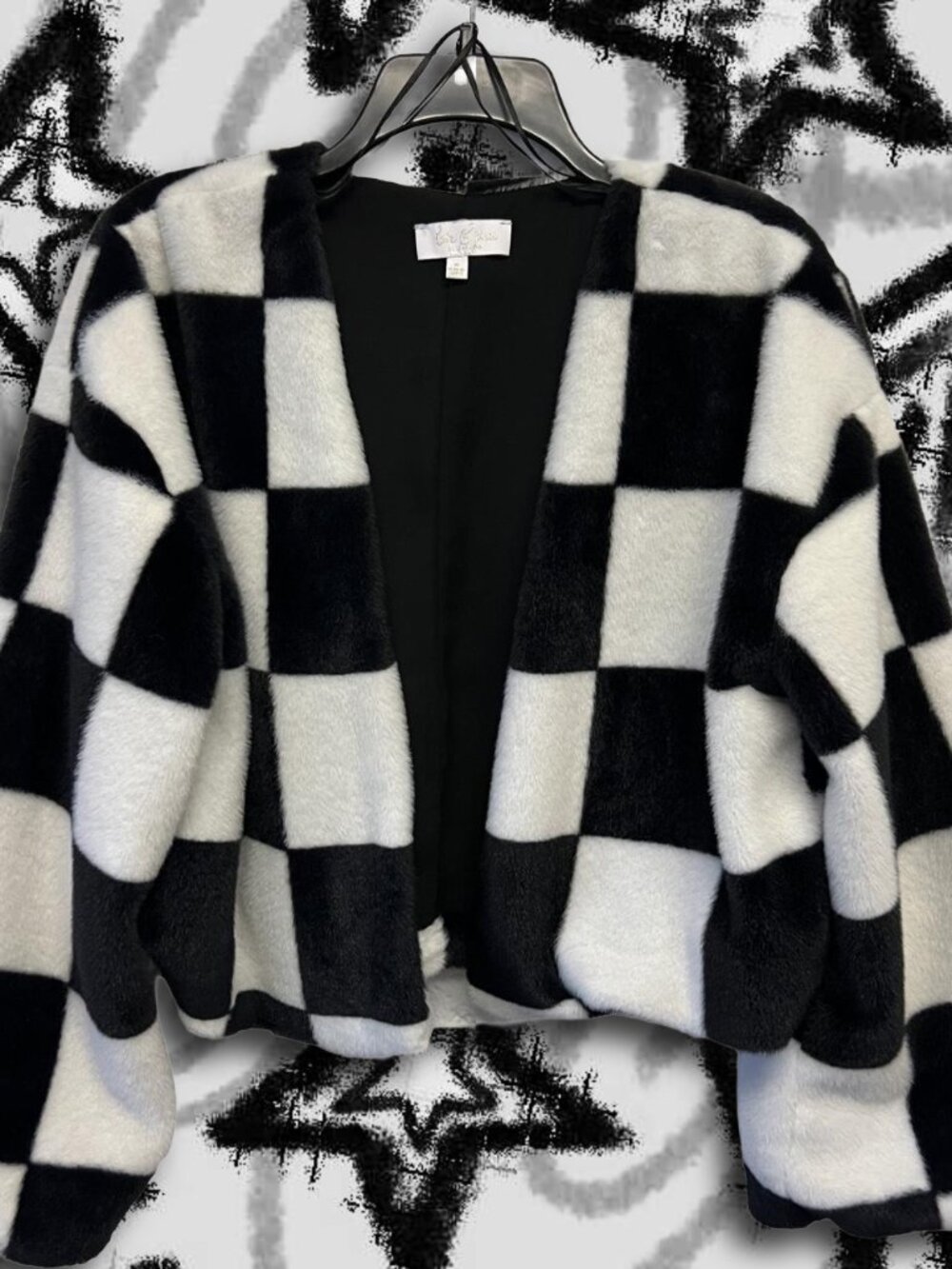 Love & Piece Faux Fur Open-Front Sweater